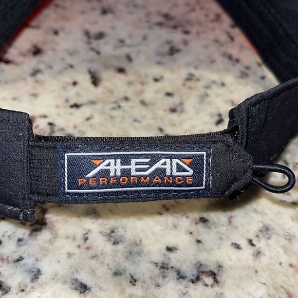 AHEAD Authentic Performance Golf Visor Adjustable NWT Orange Black OS - Picture 4 of 5